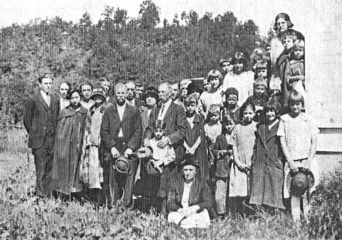 15 Oliver Brockman Left - Sunday School at Bagnell Church - 1924