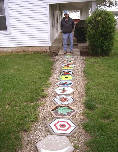 13 Colored Stone Walkway