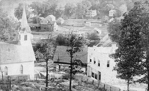 02 Looking toward Goosebottom from above Presbyterian Church and Bank