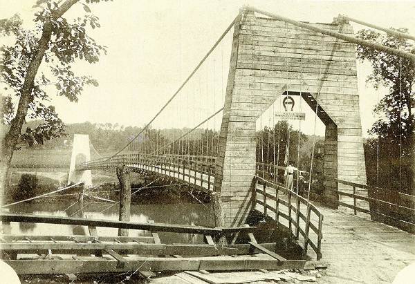 64 Suspension Bridge at Tuscumbia - 1905-1933