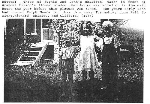 23 Richard, Shirley and Clifford Hill at Farm Home near Tuscumbia