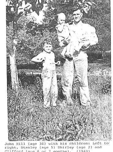 24 John Hill with children Stanley, Shirley and Clifford