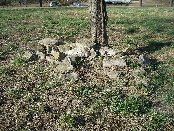 29 Tombstones piled at Lane Wilson Cemetery