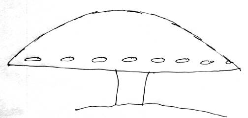 17 Claude's sketch of UFO