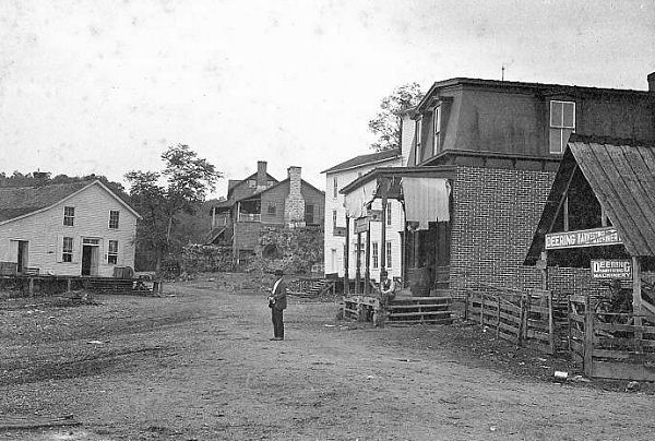 42 Hauenstein's Store on Left - Tom Robinson's Store on Right