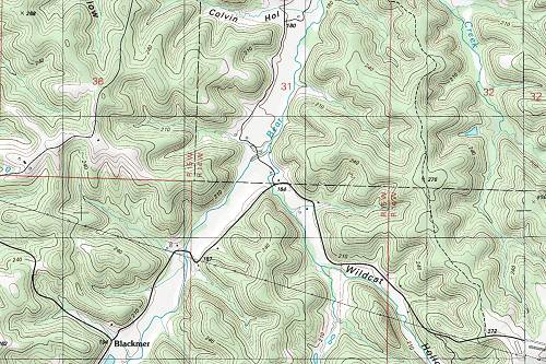 04 Topographic Map of Wildcat and Bear Creek