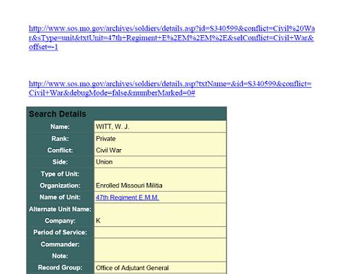 05 Civil War Record and Web Sites