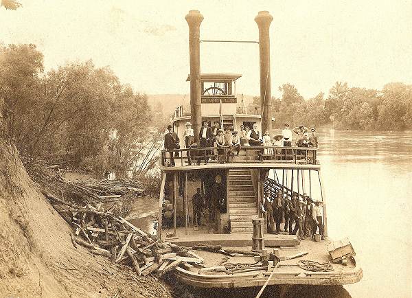 14 J.R. Wells with Passengers - Loading Wood