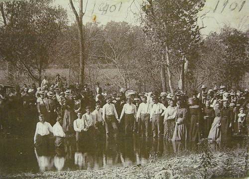 18 Museum Photo of Charles Sooter baptising Ben McDonald - 1901