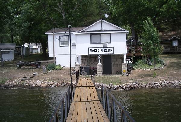 19 Sign on Cabin facing Lake