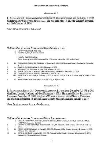 09 Genealogy of Alexander Graham