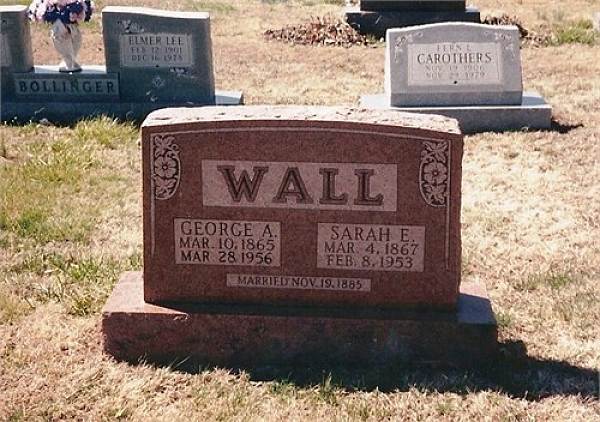 22 George and Sarah Wall Tombstone