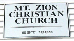  Mt. Zion Christian Church Sign 