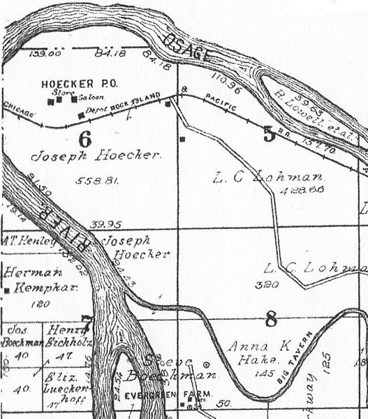 1904 Plat Map of Hoecker