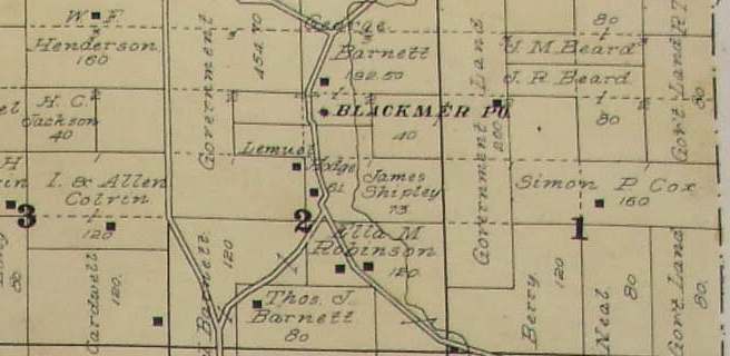  Map of Blackmer from 1904 Atlas 