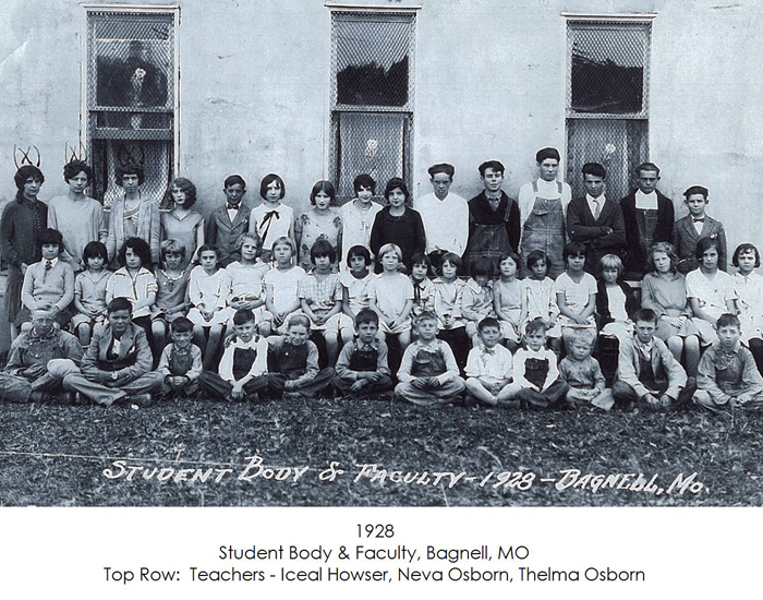 Bagnell School - Student Body and Faculty - 1928